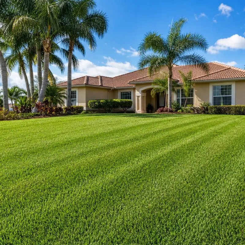Freshly mowed lawn in Riverview, FL